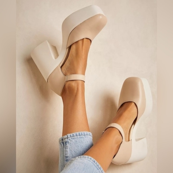 Free People Shoes - Free People Gwen Platform Mary Janes Moonlight